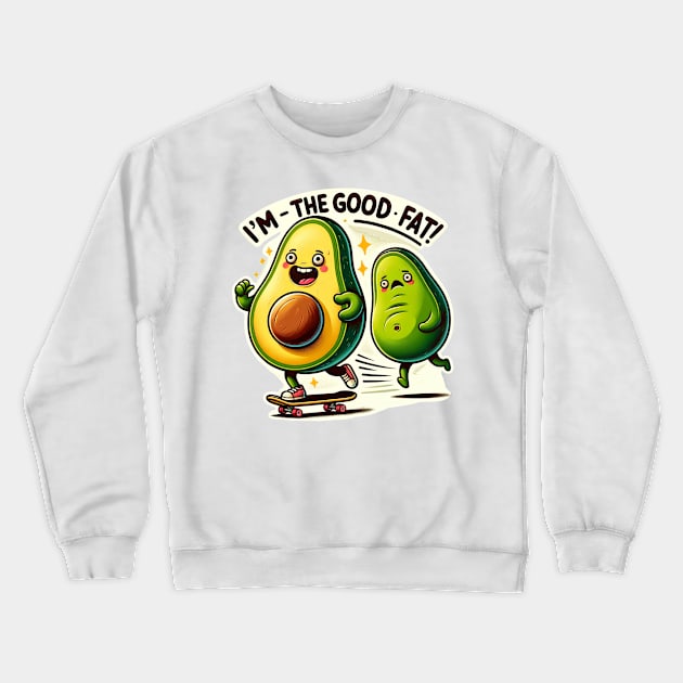 Avocado Duo - The Good Fat Crewneck Sweatshirt by Unlogico